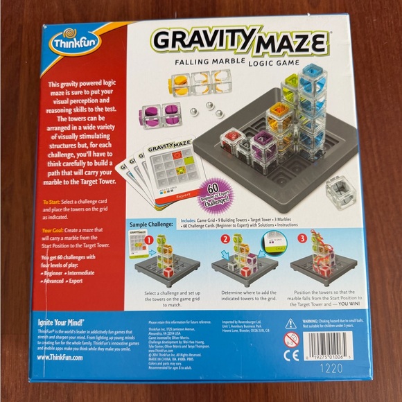 ThinkFun Gravity Maze – Falling Marble Logic Game - Picture 2 of 3